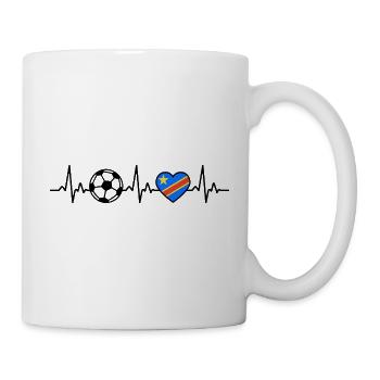 Football de la République démocratique du Congo Heartbeat Ko - Mug blanc - blanc - Droite