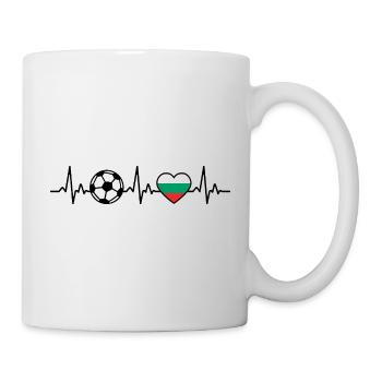 Football Bulgarie Heartbeat Bulgarie - Mug blanc - blanc - Droite