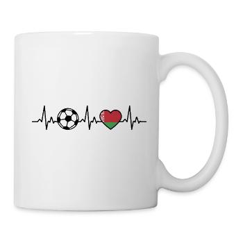 Football Biélorusse Heartbeat Biélorussie - Mug blanc - blanc - Droite