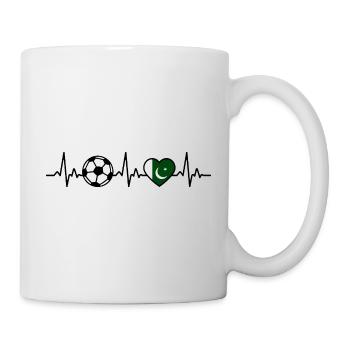 Battement de cœur du Football pakistanais - Mug blanc - blanc - Droite