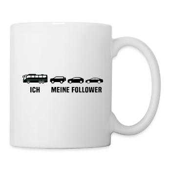 Busfahrer Linienbus Meine Follower Bus - Tasse - Weiß - Rechts