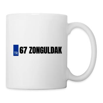 67 Zonguldak Kennzeichen | Türkisches Kennzeichen - Tasse - Weiß - Rechts