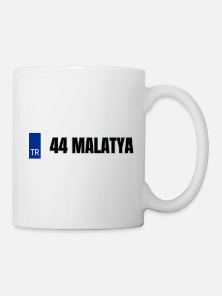 44 Malatya Kennzeichen | Türkisches Kennzeichen - Tasse - Weiß