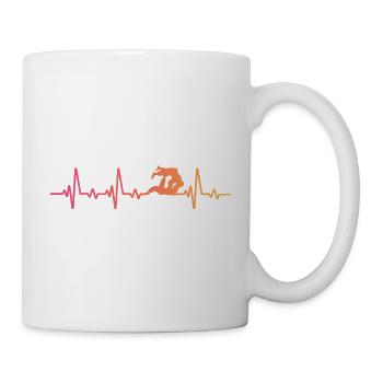 Jiu Jitsu Sonnenuntergang Herzschlag Jiu-jitsu - Tasse - Weiß - Rechts