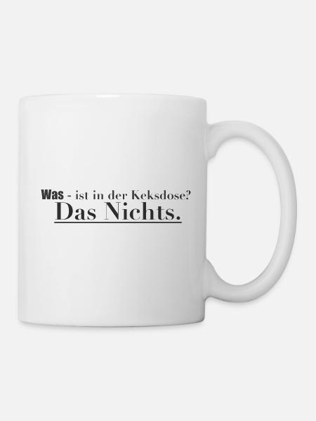 Das Nichts in der Keksdose - Tasse - Weiß