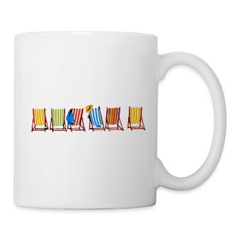Seaside Holiday Sun Loungers - Mug - white - Right
