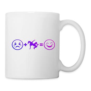 Geschenkidee für die Breakdancerin mit Break Dance - Tasse - Weiß - Rechts