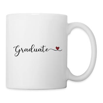 Herzdesign für Graduiertenherz - Tasse - Weiß - Rechts