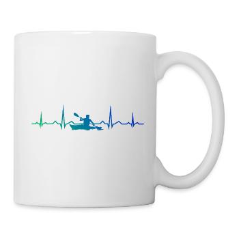 Geschenkidee für einen Kanuten mit Wildwasserkajak - Tasse - Weiß - Rechts
