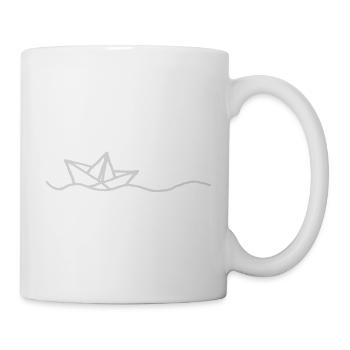 Boot Papierboot Kapitän Papierschiff - Tasse - Weiß - Rechts