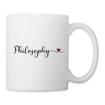 Niedliche Philosophie Typografie mit Herz - Tasse - Weiß - Rechts