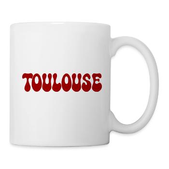 Toulouse Red Drops Buchstaben - Tasse - Weiß - Rechts