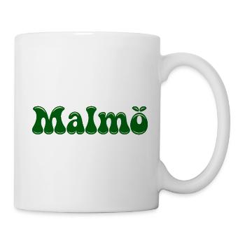 Malmö Retro Groovy 70er Grün - Tasse - Weiß - Rechts