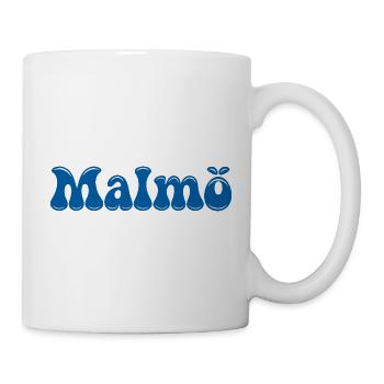 Malmö Retro Groovy 70er Blau - Tasse - Weiß - Rechts