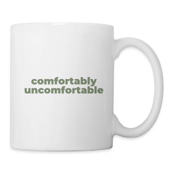 Bequem Ungemütlich Typografie - Tasse - Weiß - Rechts