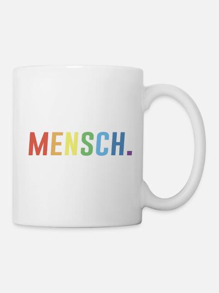  Mensch LGBT Regenbogen - Tasse - Weiß