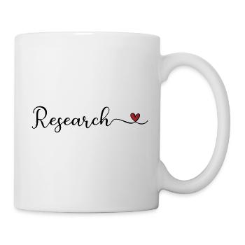 Forschungsherztypografie - Tasse - Weiß - Rechts