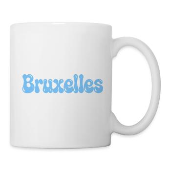 Brüsseler Ozean Blaue Blasen Pop Tippfehler - Tasse - Weiß - Rechts