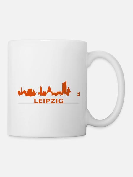 Skyline Leipzig - Tasse - Weiß