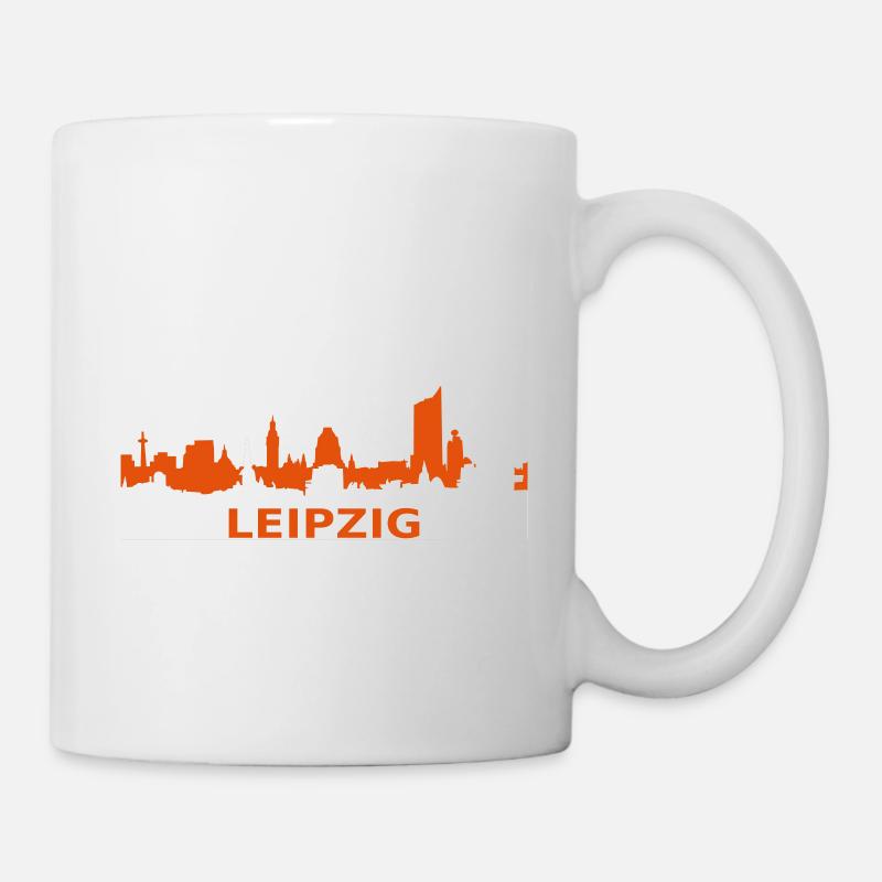 Skyline Leipzig - Tasse - Weiß