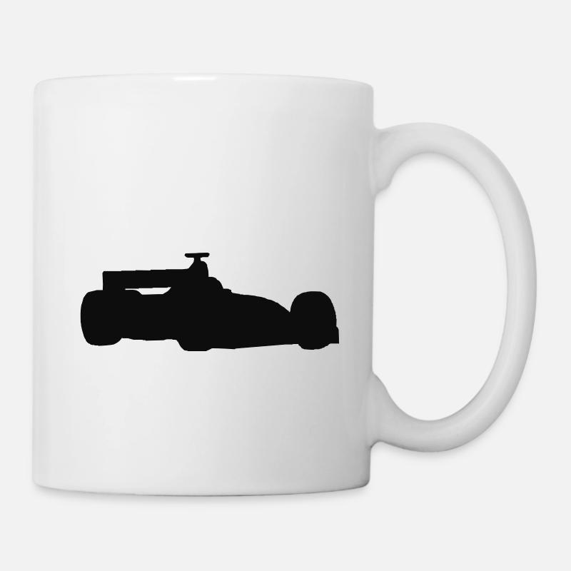 F1 Rennwagen-Silhouette - Tasse - Weiß