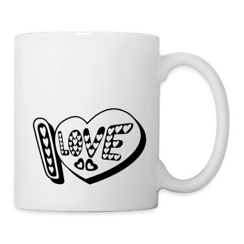 i love - Mug blanc - blanc - Droite