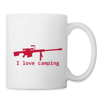 I love camping - Tasse - Weiß - Rechts