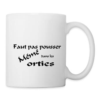 mémé orties - Mug blanc - blanc - Droite