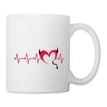 herz-teufel-ekg - Tasse - Weiß - Rechts