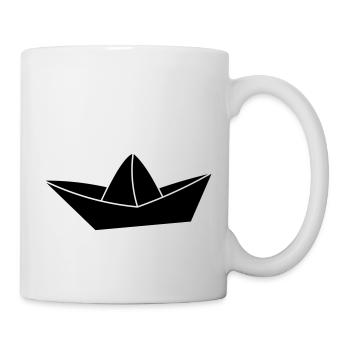 Papierschiff, paper ship - Tasse - Weiß - Rechts