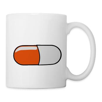 rote Pille - Tasse - Weiß - Rechts