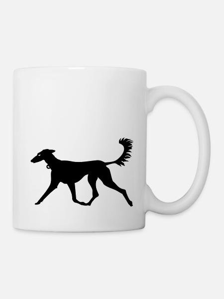 lévrier / greyhound (1c) - Mug blanc - blanc