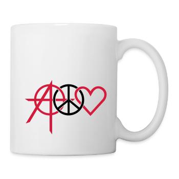anarchy peace love (2c) - Tasse - Weiß - Rechts