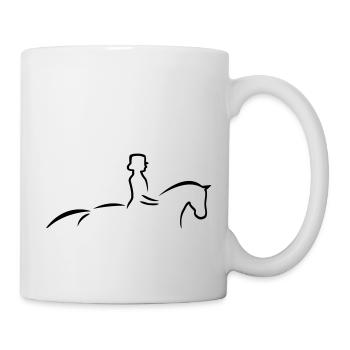 Dressurpferd - Tasse - Weiß - Rechts