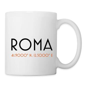 roma coordinates rome - Mug blanc - blanc - Droite