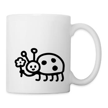 Ladybug - Flower - Line - Mug - white - Right