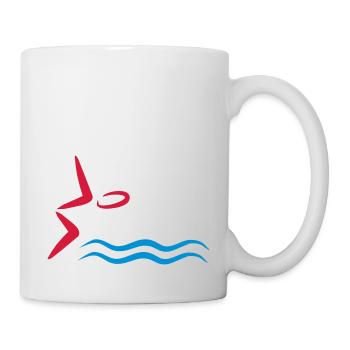 schwimmen - Tasse - Weiß - Rechts