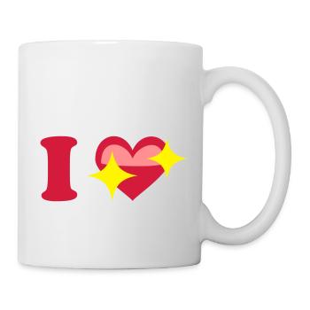 I love - Tasse - Weiß - Rechts