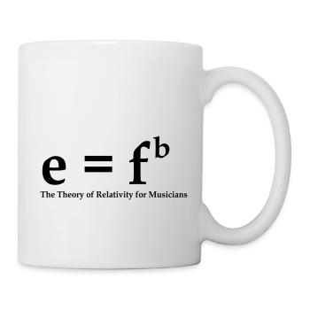 E=fb, theory of relativity for musicians - Mug - white - Right