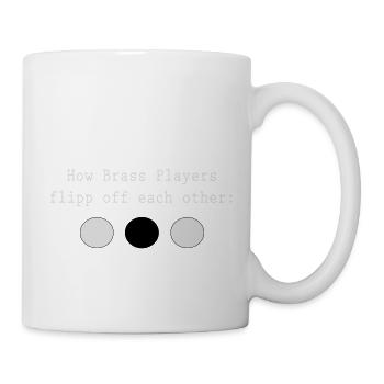 How brass players flipp off each other - Mug blanc - blanc - Droite