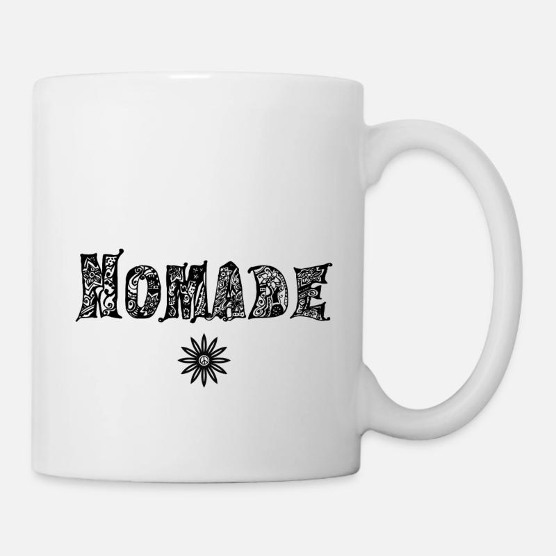 Nomade (en noir) - Mug blanc - blanc