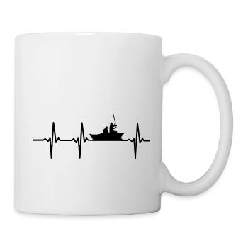 MON CŒUR BAT FÜRS PÊCHE - Mug blanc - blanc - Droite