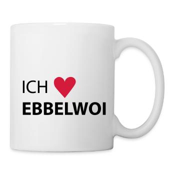 Ich liebe Ebbelwoi FFM - Tasse - Weiß - Rechts