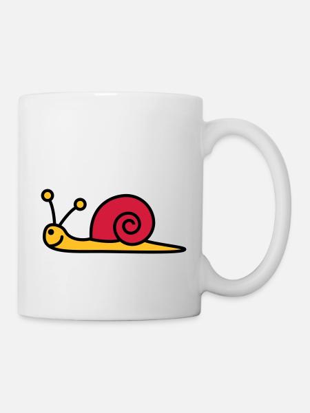 schnecke_3c - Mug blanc - blanc