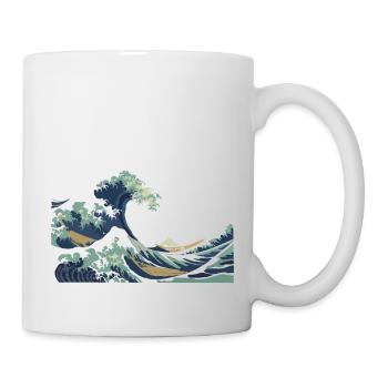 Japan Hokusai Große Welle - Tasse - Weiß - Rechts
