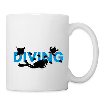 diving tauchen - Tasse - Weiß - Rechts