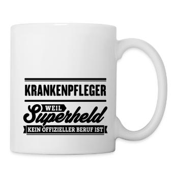 Superheld Krankenpfleger - Tasse - Weiß - Rechts