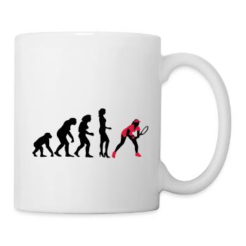 evolution_female_tennis_2c - Tasse - Weiß - Rechts