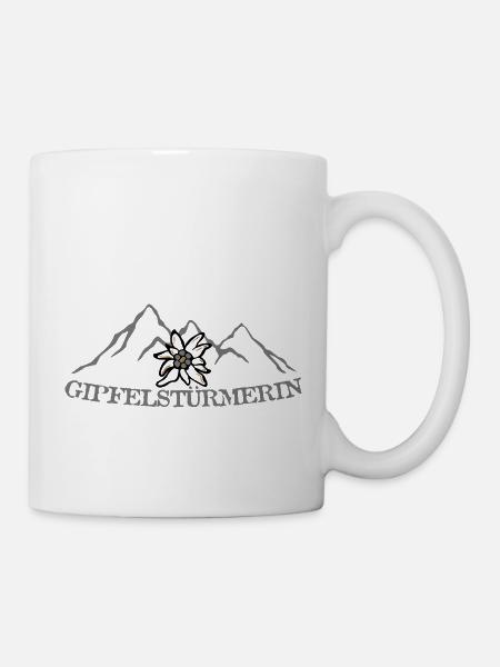 Gipfelstürmerin - Tasse - Weiß