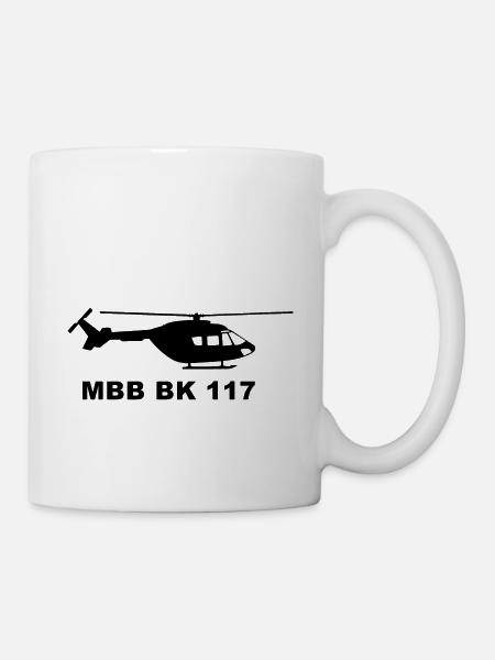 MBB BK 117 Helicopter - Tasse - Weiß